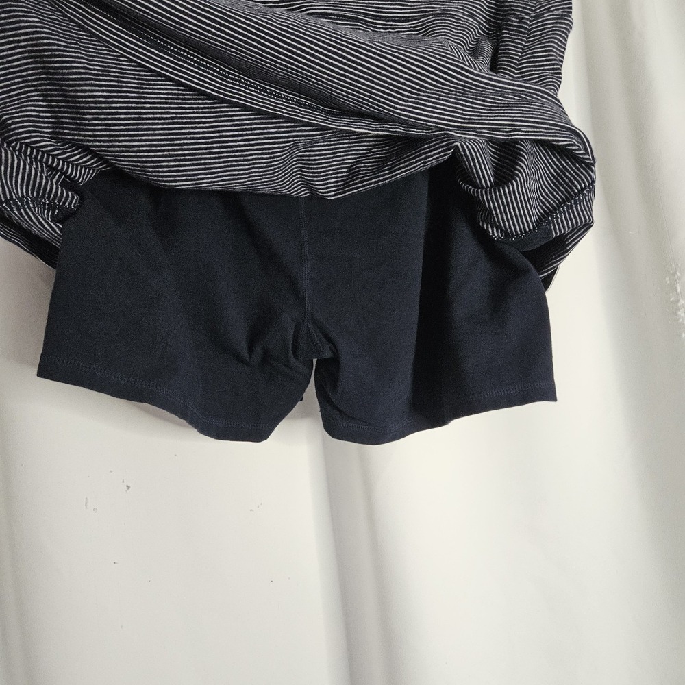 Talbots hello Saturday Navy  White Striped Pull On Skort Large Cotton - Picture 5 of 8